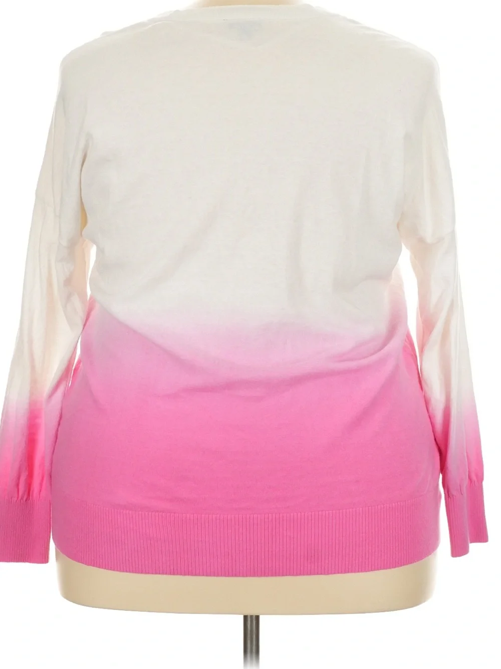 Torrid Pink Ombré Dip-Dye V-Neck Button Cardigan Sweater Plus Size 2X